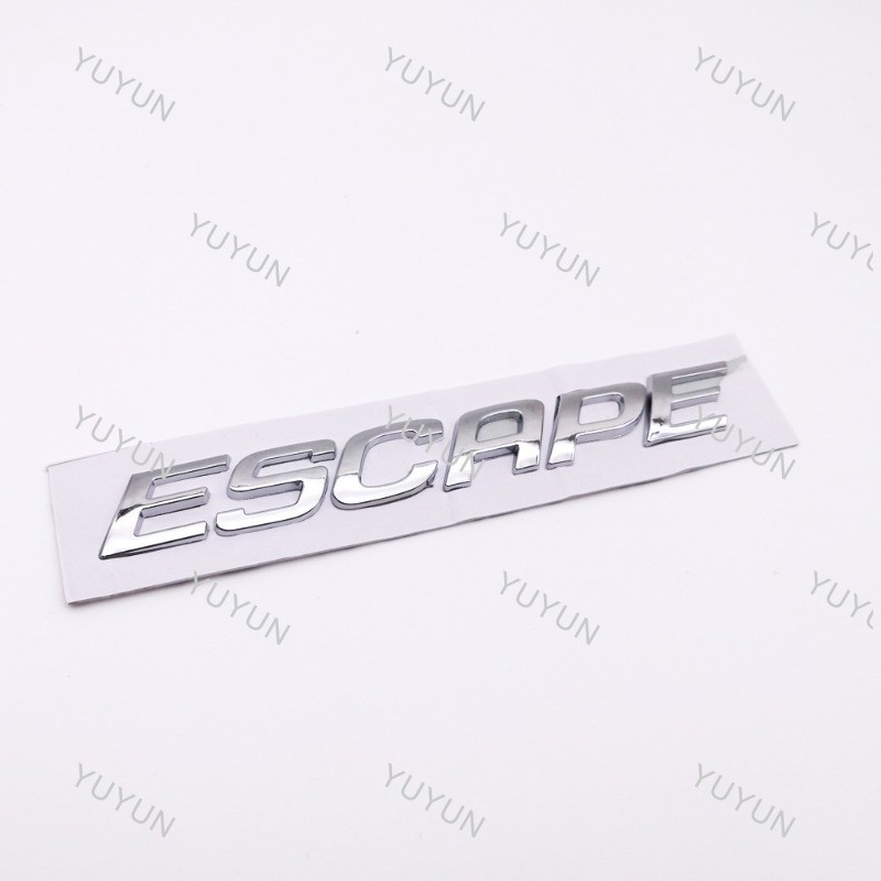 1pcs ABS Chrome ESCAPE โลโก้ Auto Trunk ฝาปิดสัญลักษณ์ป้ายสติกเกอร์รูปลอกสําหรับ FORD ESCAPE