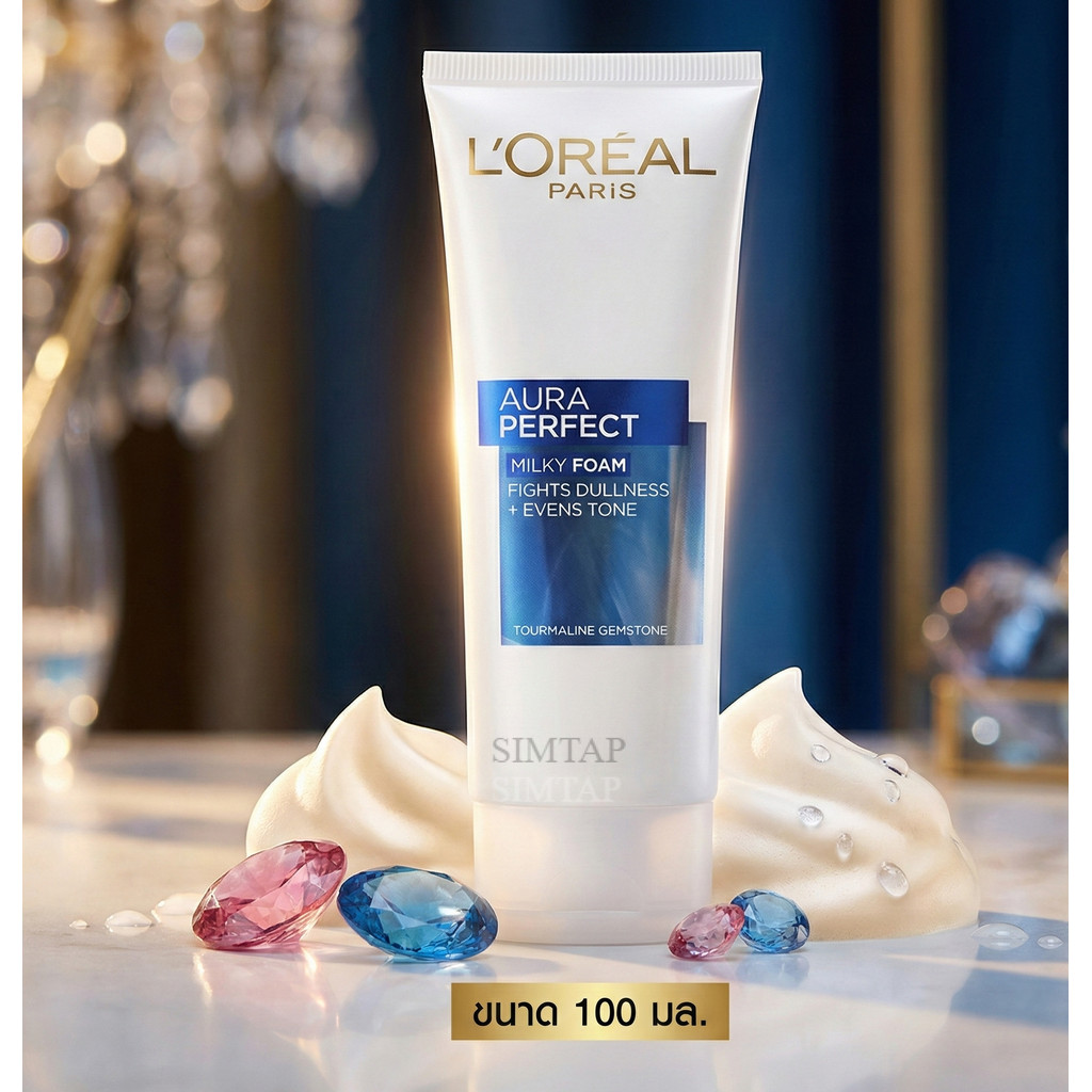 (แท้ฉลากไทย)โฟมล้างหน้า ลอรีอัล เพอร์เฟ็คท์ 100มล L'OREAL Aura Perfect Foam