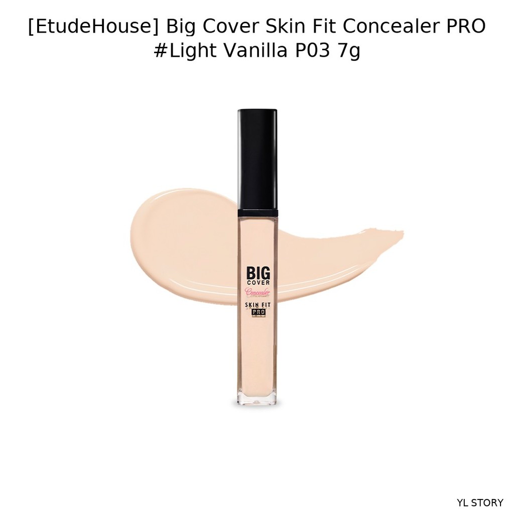 [EtudeHouse] คอนซีลเลอร์ Big Cover Skin Fit PRO #Light Vanilla P03 7g / คอนซีลเลอร์เกาหลี / Full Cov