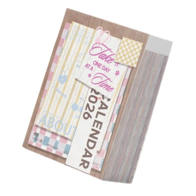 Seng 2026 Pocket Design Daily Planer Calendar Note Pad สําหรับการบันทึกแผ่นฉีกขาดง่ายไอเดียและนัดหมา
