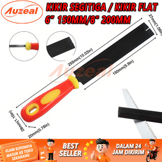 Auzeal 6/8 Inch Kikir Gergaji Alat Asah Gergaji Asahan Graji Tangan Tukang Kayu