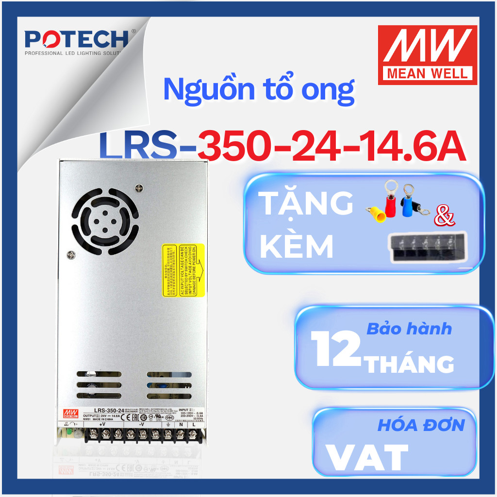 พาวเวอร์ซัพพลาย MEANWELL 350W – LRS-350-24 (24V/14.6A) LRS-350-5, LRS-350-12, LRS-350-24, LRS-350-36