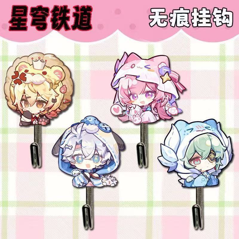 4 ชิ้น/เซ็ต Kawaii แขวนผนัง Hook Mydei Anaxagoras Anaxa Khaslana Painon NeiKos496 Hyacine Hyacine Hy