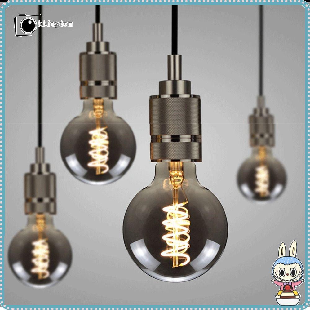 KKINGDOM Filament, Filament Edison Lamp Vintage Retro Bulb, hot Glass โบราณไส้ E27 220V Edison Lamp 