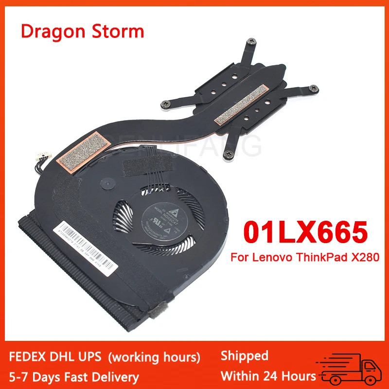 ใหม่ Cooling สําหรับ Lenovo ThinkPad X280 แล็ปท็อป CPU Cooler ฮีทซิงค์พัดลม 01LX665 01LX666 DC5V 0.4