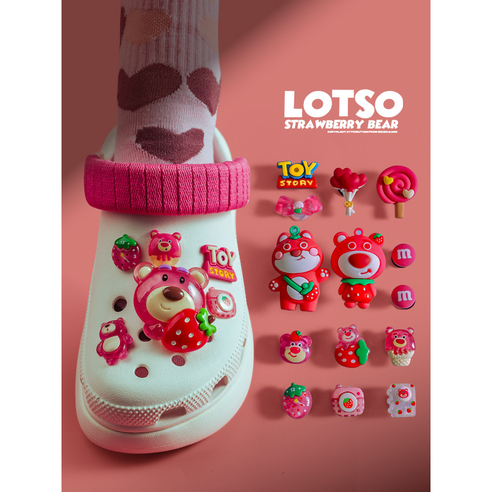 jibbitz crocs ของแทั jibbitz crocs อุปกรณ์เสริมรองเท้า Crocs ดีไซน์ลายดอกไม้น่ารัก เพื่อการตกแต่ง