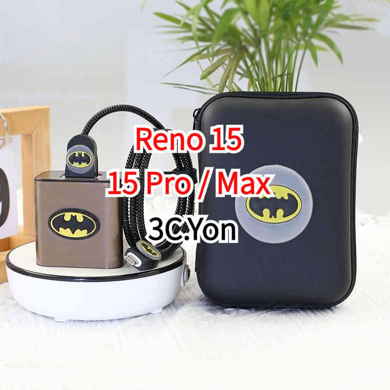 Reno 15 Pro Charger Protector 80W Oppo Reno15 5g PRO Max ชาร์จกระเป๋าเก็บสายทนทาน USB Type C Winder เชือกนุ่ม Anti-Breaking แขนการ์ตูน
