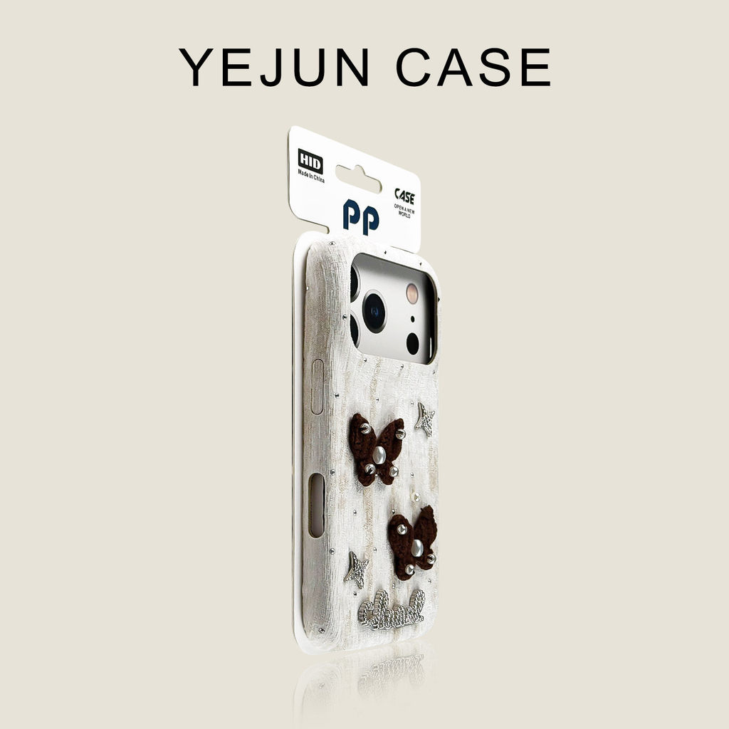 Yejun เหมาะสําหรับ Apple 17 เคสโทรศัพท์พื้นหลังสีขาวผีเสื้อ Star iphone17promax ฤดูใบไม้ร่วงฤดูหนาว 