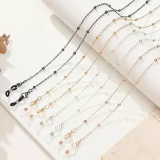 FLTH แฟชั่นแว่นตาโลหะลูกปัดแว่นตาโซ่สาวฤดูร้อนลูกปัด Hangs หน้ากากสายคล้อง Handmade สร้อยคอแว่นตากันแดด Lanyard FLTH