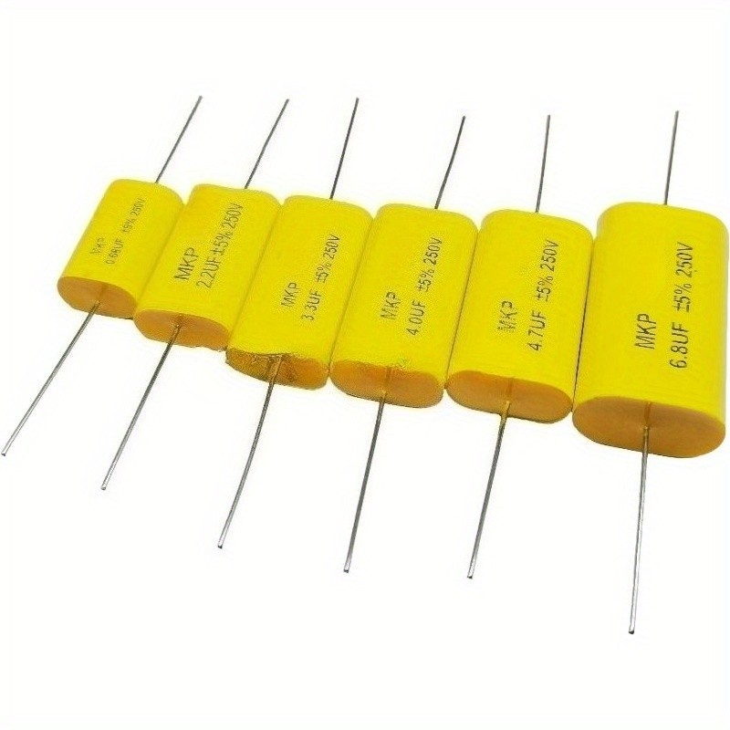 2/2PCS 250V MKP 0.68UF 1UF 2.2UF 3.3UF 4.7UF 6.8UF 10UF 12UF 22UF ตัวเก็บประจุ Audiophile HIFI Fever เสียงฟิล์มโลหะข้อต่อความถี่ Divding