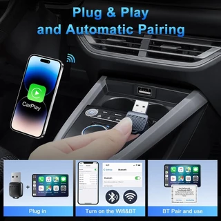 2026 อะแดปเตอร์ CarPlay ไร้สายขนาดเล็ก Android Auto Wireless Dongle Wifi 5.8G กล่องเชื่อมต่ออัตโนมัติ