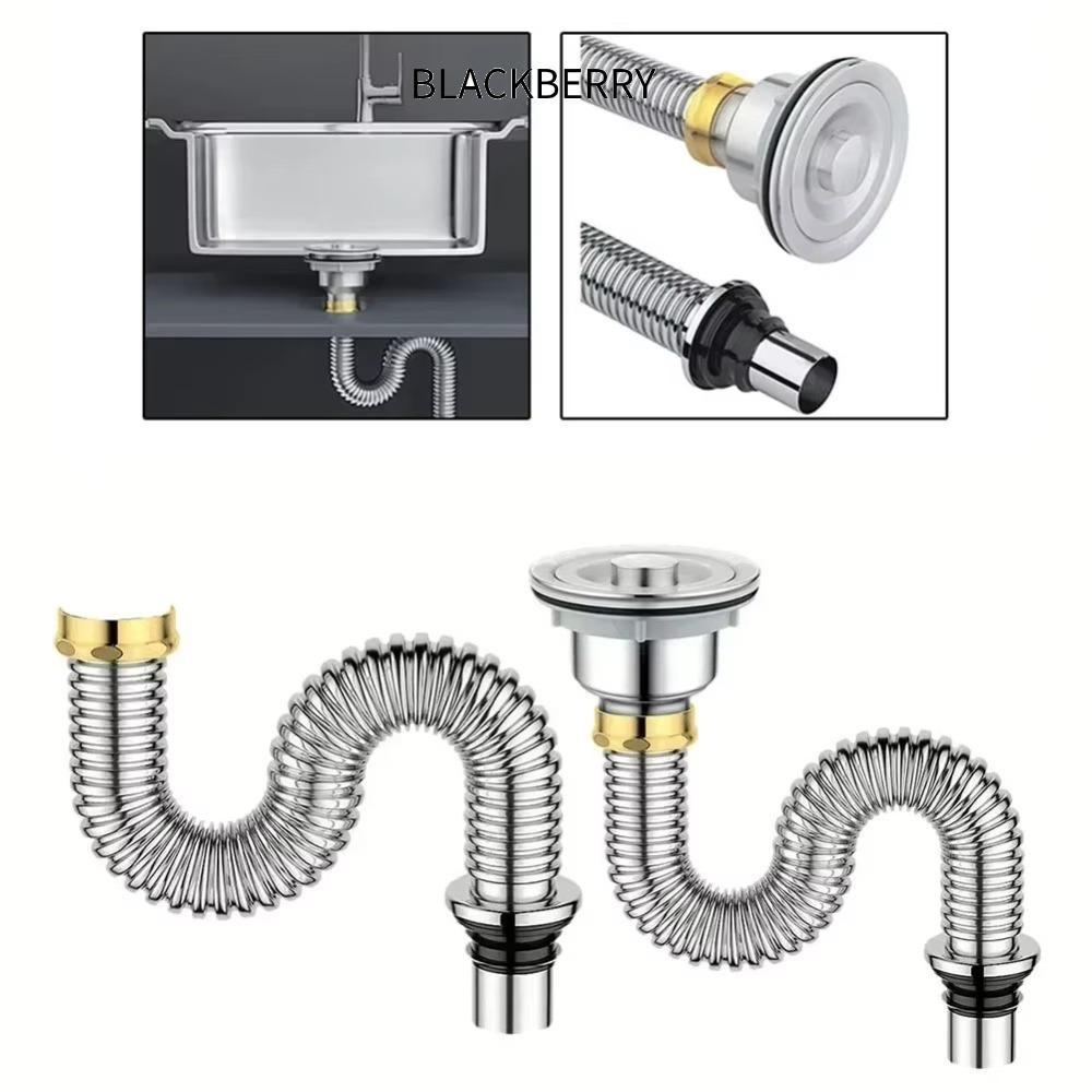 แบล็คเบอร์รี่ ท่อระบายน้ําท่อระบายน้ํา,ป้องกันกลิ่นล้นอ่างล้างจานท่อระบายน้ํา,สร้างสรรค์สแตนเลสท่อน้ําอ่างล้างจานกรองการเชื่อมต่ออุปกรณ์คร