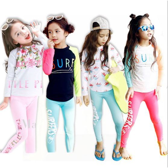 ส่งทันทีจากไทย 💥ชุดว่ายน้ำเด็ก แขนยาว ขายาว รหัส 237.. - รูปที่ 2