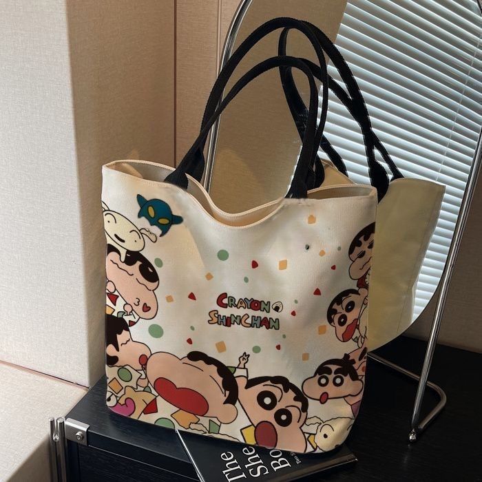 11 Student Commuter Shoulder Tote Bag Tote Bag Cute Commuter Portable Diagonal All-Match กระเป๋าผ้าใบการ์ตูนหนาพิเศษ Student Commuter Shoulder Tote Bag Tote2220260122 - รูปที่ 2