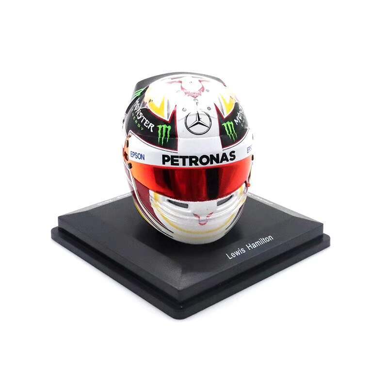 [คลังสินค้าพร้อม] F1 หมวกกันน็อคแข่งรุ่นเครื่องประดับ 1: 5 Spark Benz Hamilton 2015 American Station