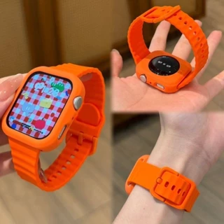 2 in 1 สายรัดซิลิโคนเหลว Soft Shell สําหรับ Huawei Watch Fit4Pro Fit3,สร้อยข้อมือสายรัดข้อมือกีฬาที่ทนทานและเคสป้องกันสําหรับ Fit4