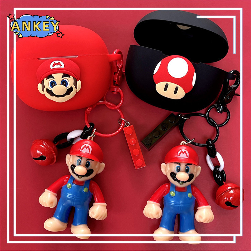 for 1MORE S20 Case Protective Silicone Cute Cartoon Covers mario Wireless Earbuds Shell TWS Headphon