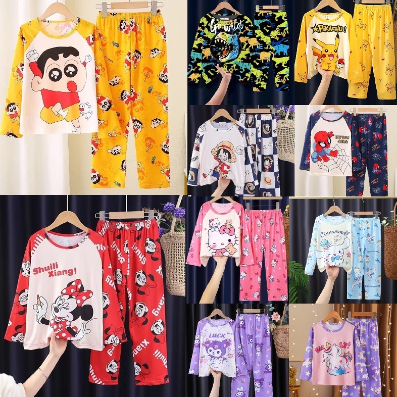 ชุดนอนเด็กชาย ชุดนอนเด็กแขนยาวขายาว ลายการ์ตูนผ้าดี ลายสวย (cn111)