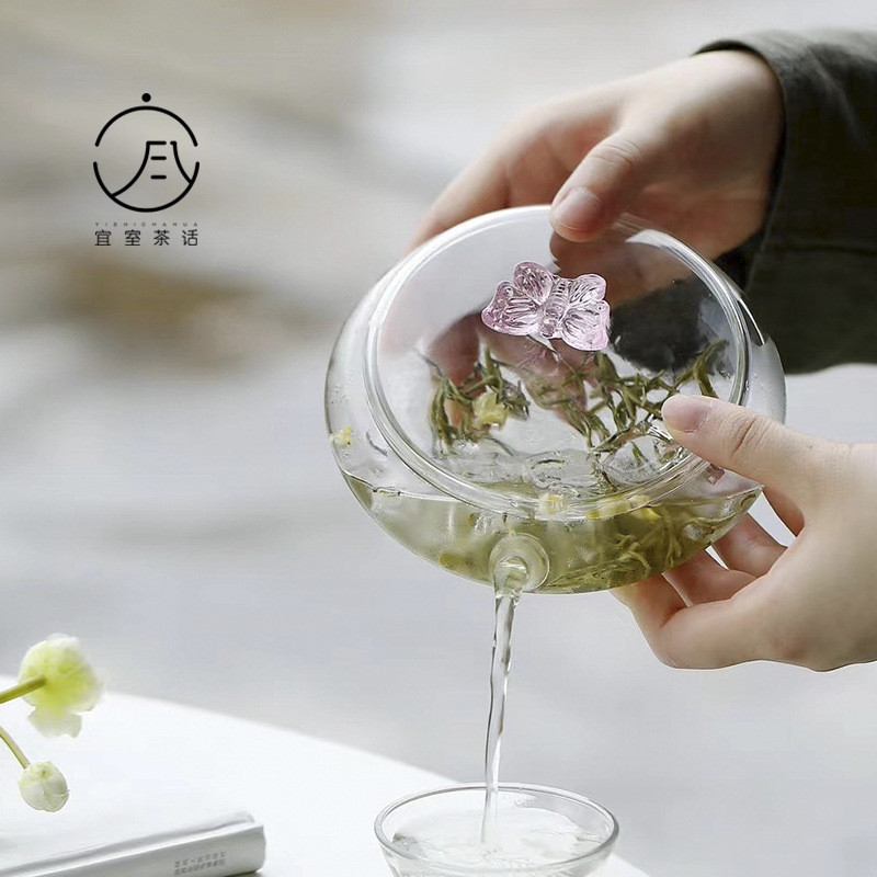 Yishi คําชาเตารอบชาเย็นแก้วกาน้ําชาชงเย็นชุดน้ําชากังฟูครัวเรือนญี่ปุ่นชงเย็นกาน้ําชาชาเขียวพิเศษ PP