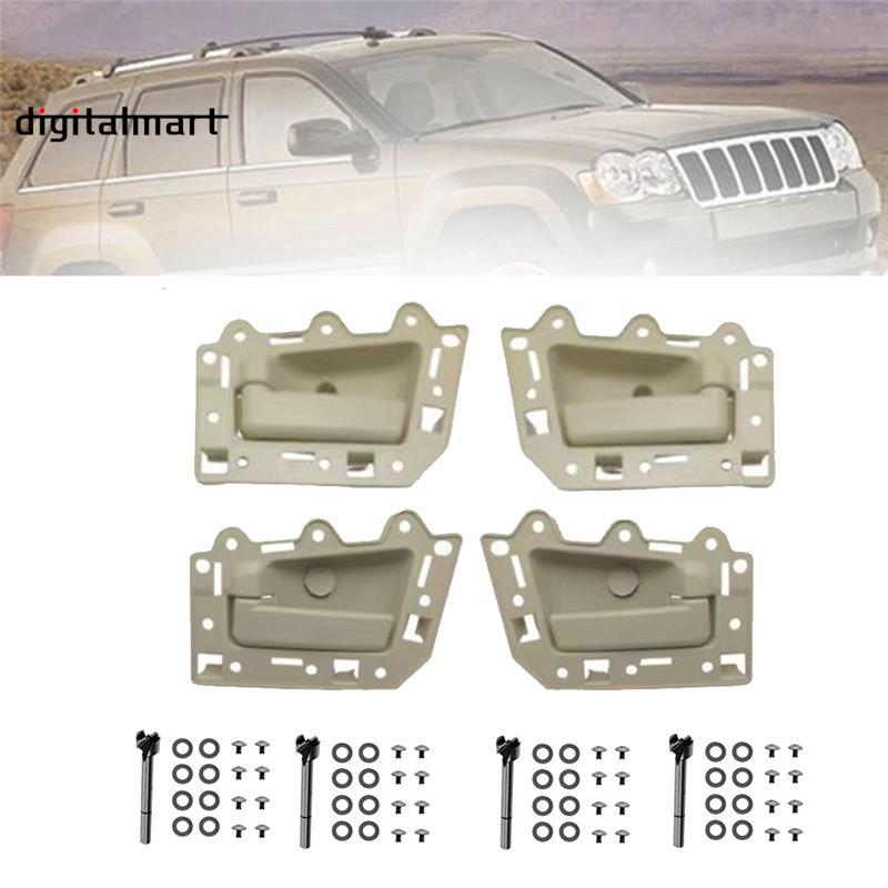 Beige มือจับประตูด้านในดึง 4 ชิ้นชุดสําหรับ Grand 2005-2010 รุ่น 1JV471J3AA 1JV461J3AA 5HR411J3AK 5H