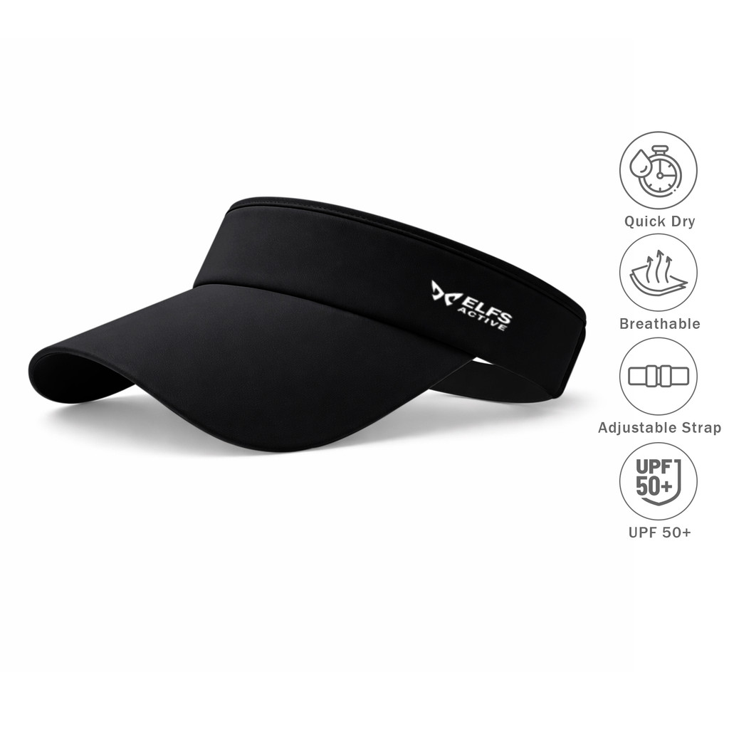 Elfs Active Sports Hat Anti UV Protection Visor Hat Unisex Tennis Golf Hat