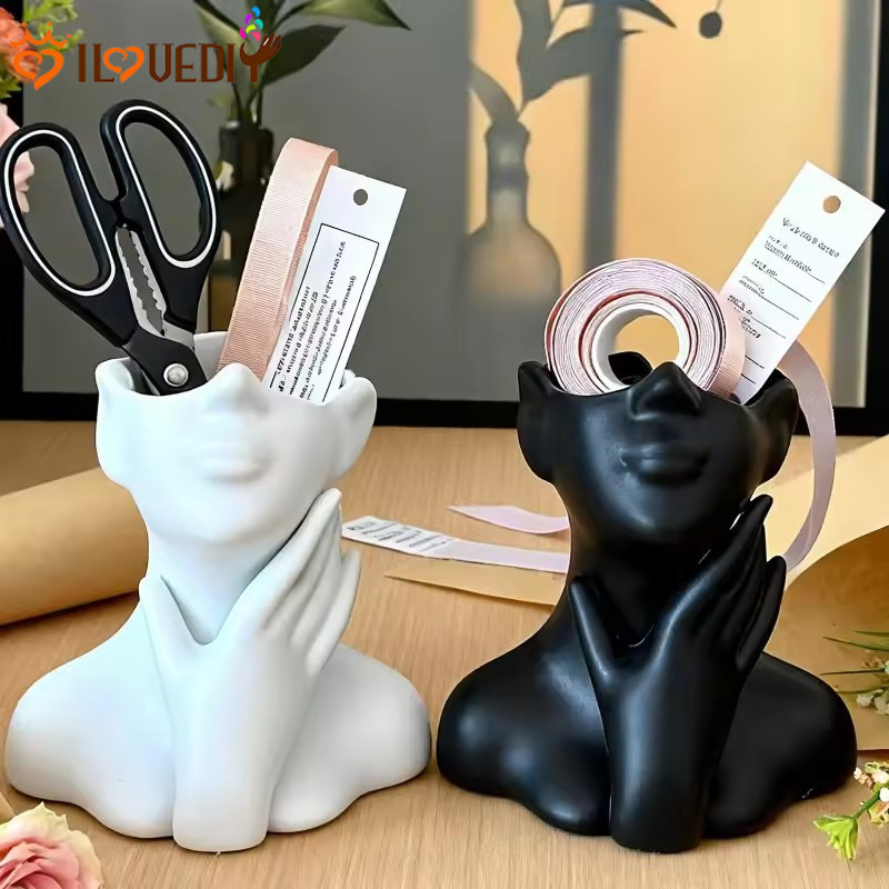 [HGB]กระบอกเก็บใบหน้าอเนกประสงค์1/2ชิ้น,ปากกาพลาสติก/แปรงแต่งหน้า/ที่ใส่แว่นตา,ตกแต่งสก์ท็อปประหยัดพื้นที่ที่ทนทานสําหรับโต๊ะข้างเตียงหรือพื้นที่แต่งตัว
