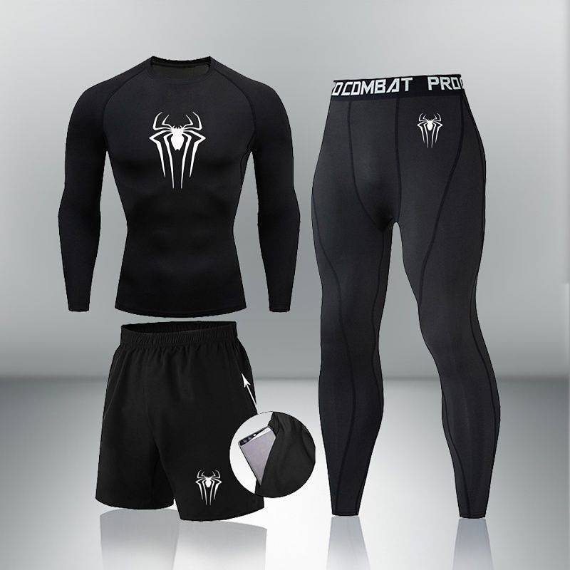 Men's Casual Three-Piece Suit Swimming Exercise Workout Training Clothes Men's Casual Three-Piece Su