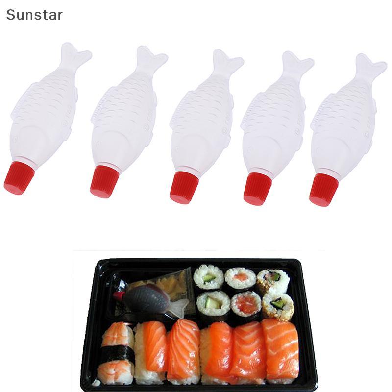 Sunstar 10 ชิ้น 4ML ขวดซอสปลาเครื่องมือซูชิเครื่องปรุงรสมัสตาร์ด Dispenser ซอส Cruet Nice