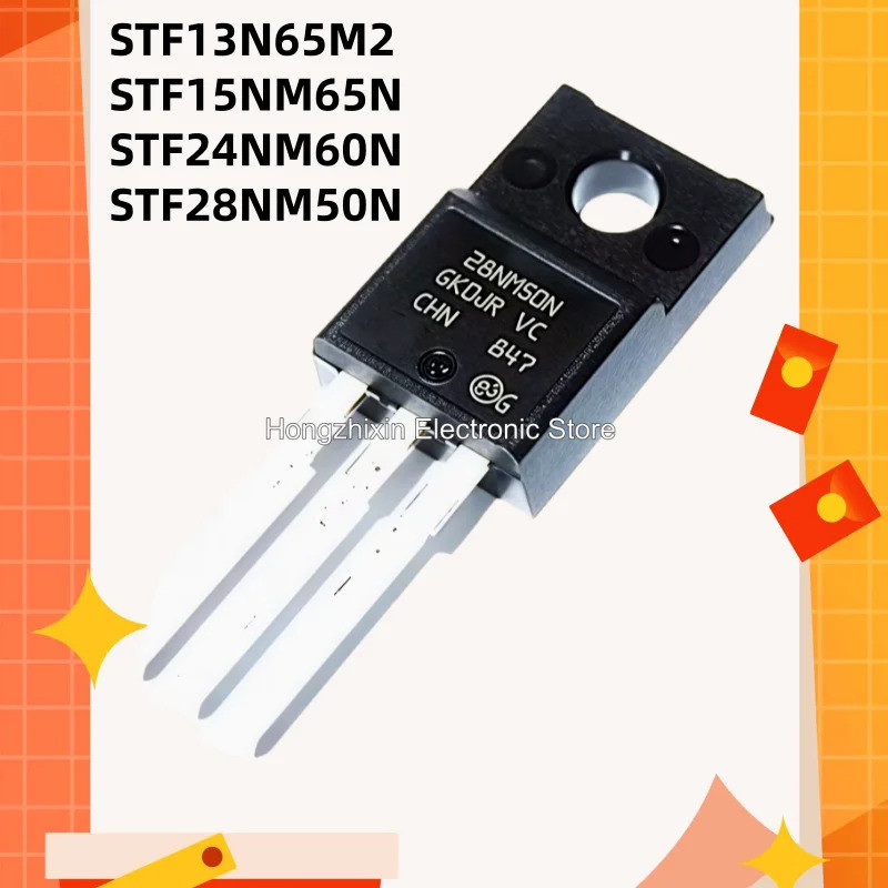 5PCS STF13N65M2 13N65M2 STF15NM65N 15NM65N STF24NM60N 24NM60N STF28NM50N 28NM50N TO-220F MOS Field E