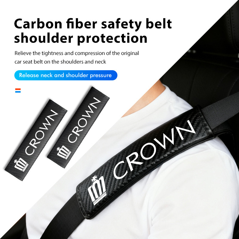 อุปกรณ์ตกแต่งภายในรถยนต์ Auto เข็มขัดนิรภัยไหล่สําหรับ Toyota Crown RAV4 Yaris Land Cruiser Corolla 