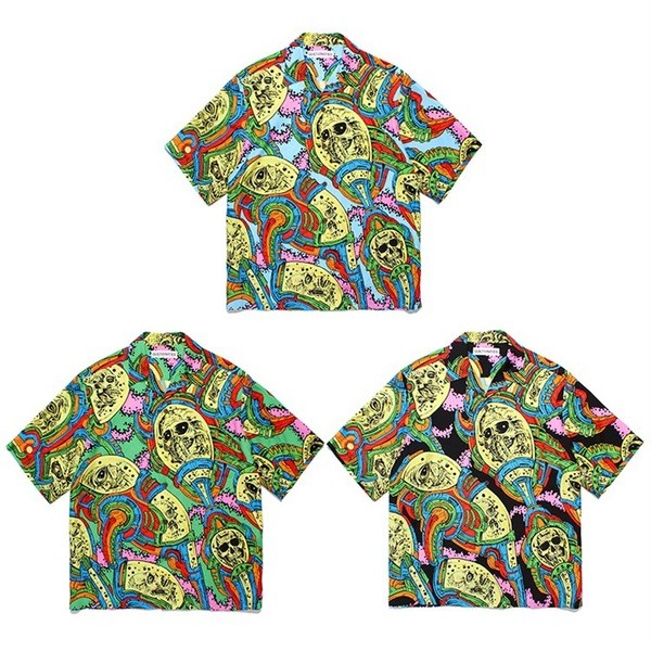 เสื้อฮาวาย GUILTYPARTIES TIGER 24ss เสื้อเชิ้ตแขนยาวสำหรับผู้ชาย