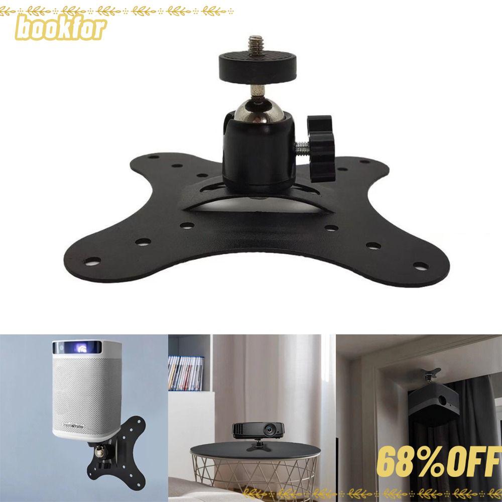 BOOKFOR ขายึดโปรเจคเตอร์แบบติด แบบสากล 360° โปรเจคเตอร์ติดผนังติดเพดานแบบหมุนได้พร้อมสกรู 1/4 นิ้วที