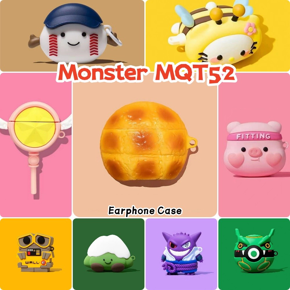 ReadyFor Monster MQT52 Case Casing Soft Silicone Creative Headphone Case Cover NO.6