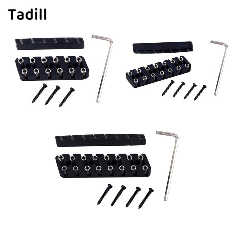 [negjsg] 6 String/ 7 String/ 8 String Headless Guitar Bridge & Slotted Nut Set