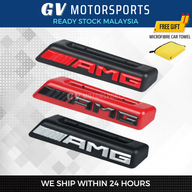 READY STOCK Mercedes Benz AMG Logo AMG Emblem Badge Front AMG Grillauto parts ของแต่งรถ