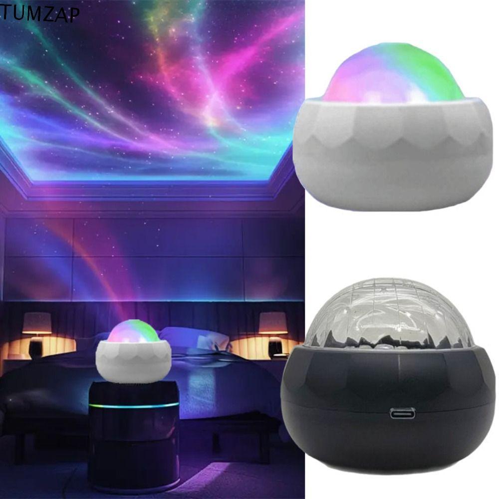 เครื่องฉายแสงดาว TUMZAP, ไฟ LED ขับเคลื่อน USB แสงเหนือโปรเจคเตอร์, แสง Aura Iridescent แสงระลอกน้ําผลแสงสีสันสดใสโคมไฟออโรร่าเด็กของขวัญ