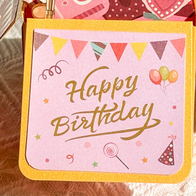 🎂สร้างสรรค์ pop up 3D การ์ดวันเกิด การ์ดอวยพรวันเกิด Birthday Card การ์ดป็อปอัพ ของขวัญวันเกิด - รูปที่ 5