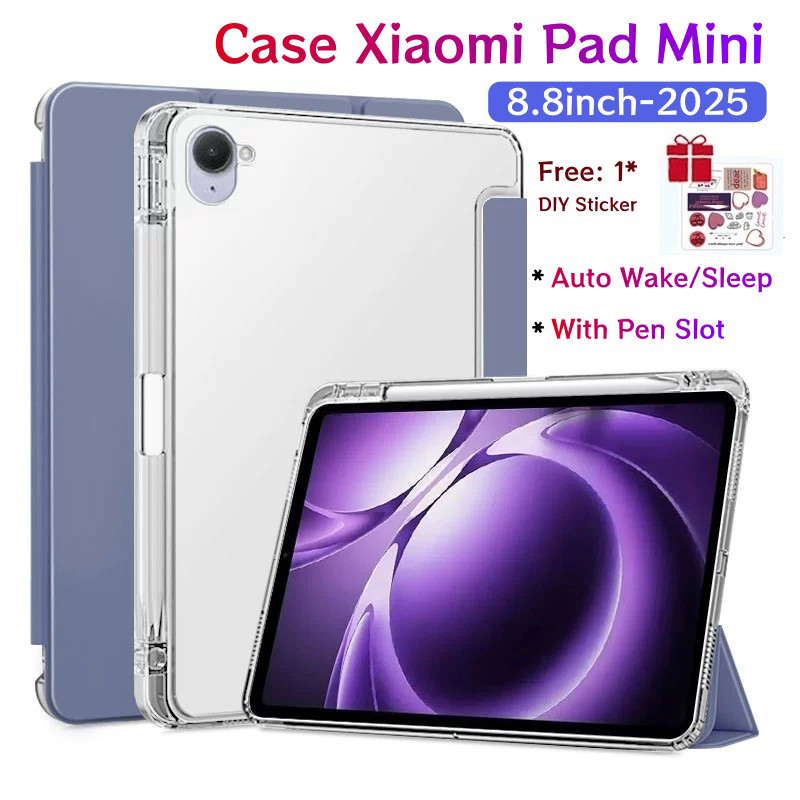 สําหรับ Xiaomi Pad Mini 8.8 นิ้ว 2025 พร้อมช่องเสียบปากกาเคสแม่เหล็ก Xiaomi Pad Mini ฝาครอบด้านหลังโ