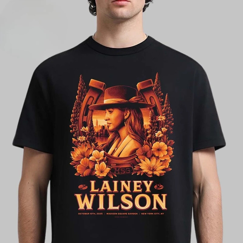 โปสเตอร์ Gig Lainey Wilson New York City yang garang berlaku di Taman Madison Square pada 10 Oktober