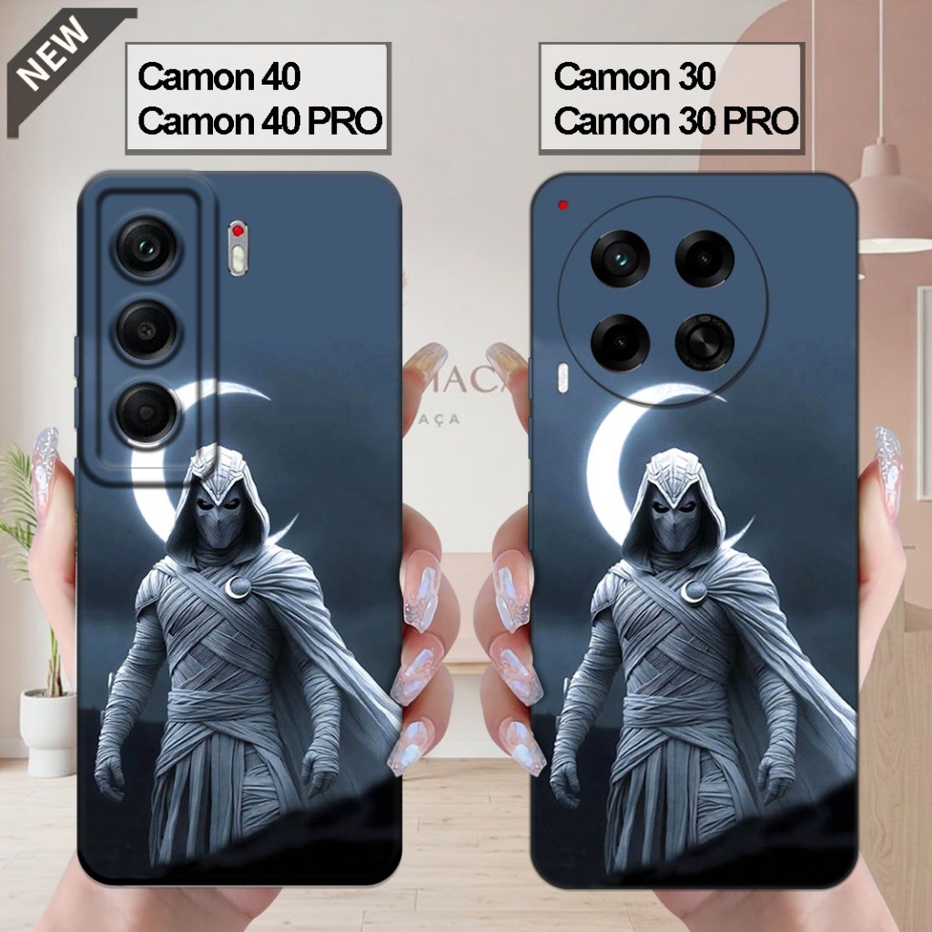 เคส Tecno CAMON 40 | CAMON 40 Pro _เคส CAMON 30 | CAMON 30 PRO - ปลอกสีดําใสยืดหยุ่น