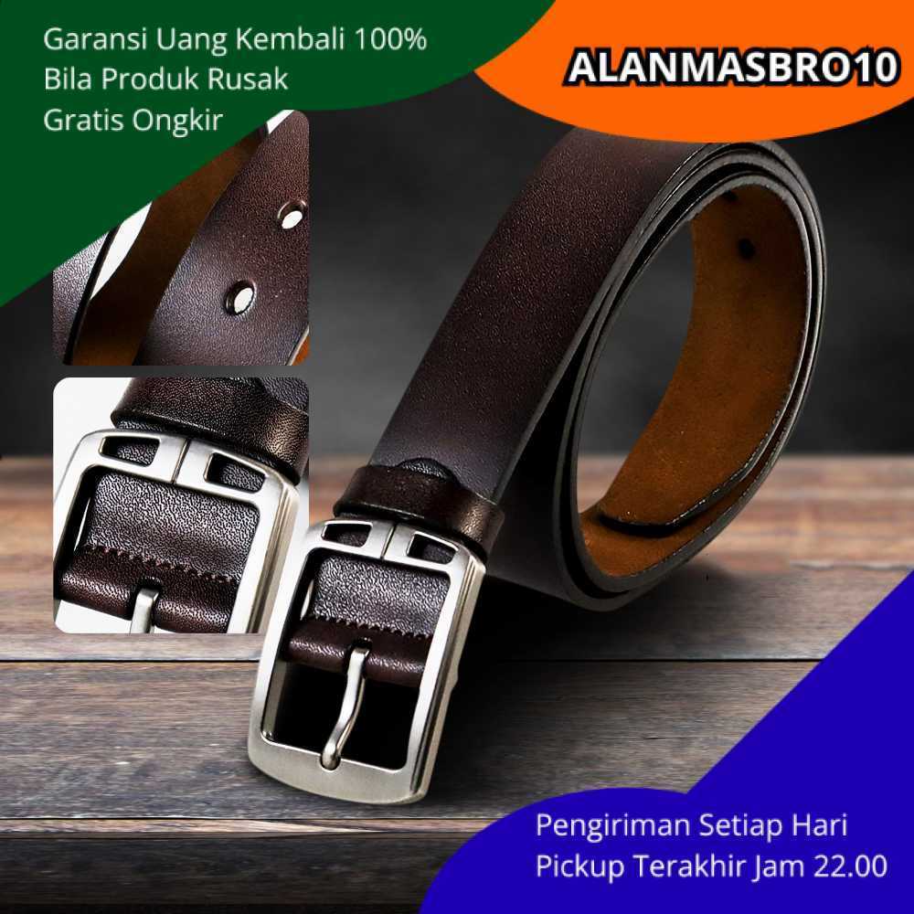 เข็มขัดผู้ชายVINTAGE Design PUหนังวัสดุโลหะแข็งแรงหัวเข็มขัดMasculineสไตล์อย่างเป็นทางการสบายๆเรียบง