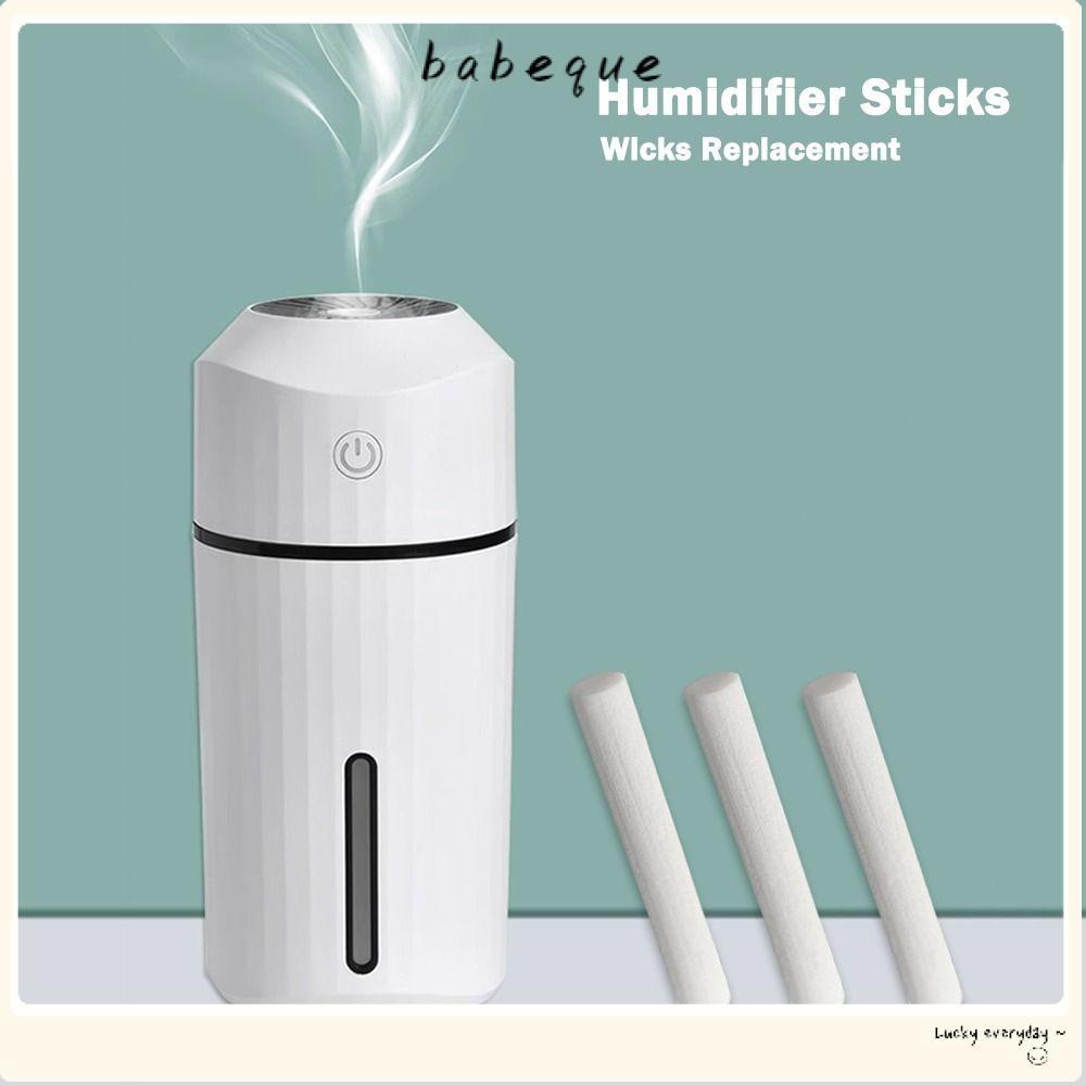 BABEQUE 50PCS กรองเติม Sticks, 8 มม.ขนาดฟองน้ํา Stick Humidifier Sticks, สําลีอัลตราโซนิกวัสดุผ้าฝ้า