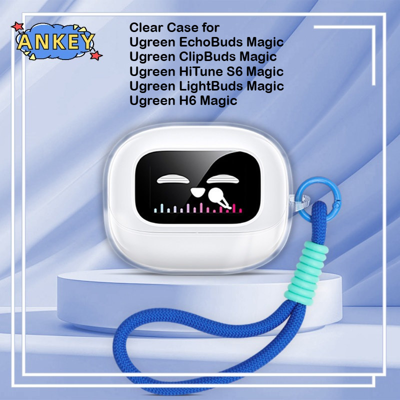 Clear Case for UGREEN LightBuds Magic / H6 Magic / EchoBuds Magic / ClipBuds Magic / HiTune S6 Magic Protective Clear TPU Covers Bluetooth Earphone Shell Headphone Portable