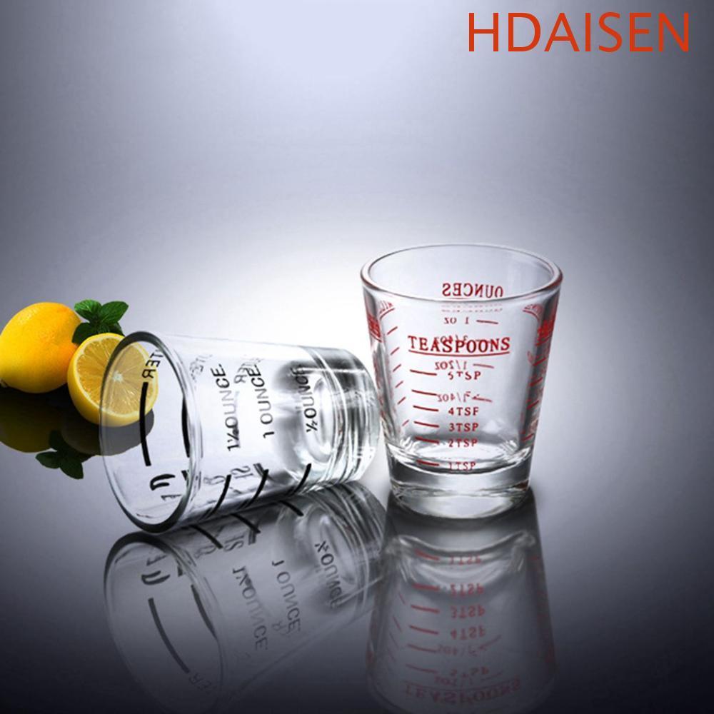 HDAISEN Jigger 1.5oz/45ml อุปกรณ์เสริมบาร์พร้อมแก้วช็อตสําหรับงานหนักขนาด