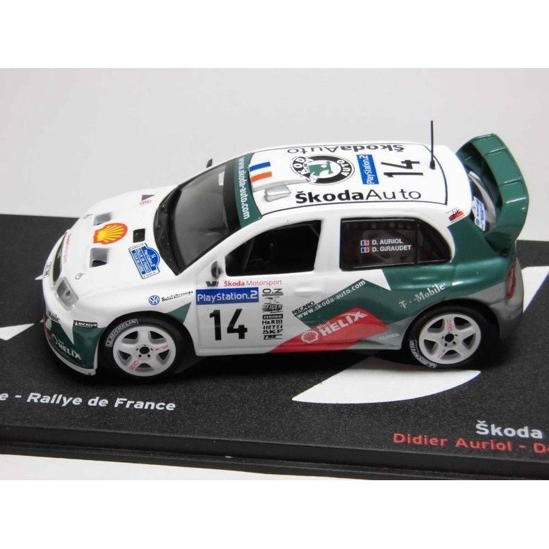 IXO SKODA SKODA FABIA FABIA/Jingrui WRC 2003 #57 ฐานภาพ + กล่องแสดงผลขนาด 1/43 สี เช่น