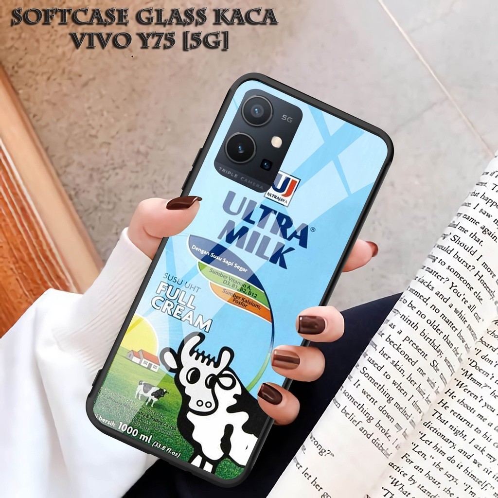 HP Softcase Glass Kaca ViVO Y75 [5G] - เคสโทรศัพท์ป้องกันสําหรับ ViVO T1 [5G] [ A73]