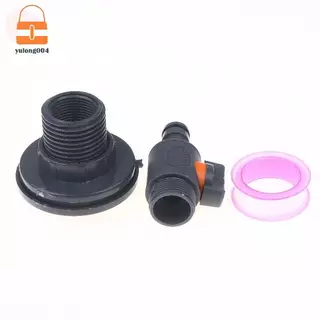[PE] อะแดปเตอร์ถังน้ํา PVC, อะแดปเตอร์ถังน้ําทนทานพร้อมวาล์ว, ชุดขั้วต่อคอลเลกชันน้ําฝนการติดตั้ง Qui TH
