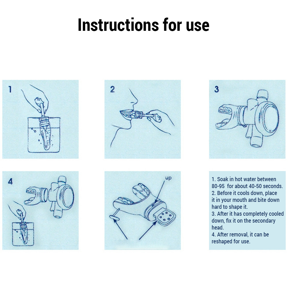 Zhuida Scuba Diving Mouthpiece Moldable Snorkel สําหรับใต้น้ํา