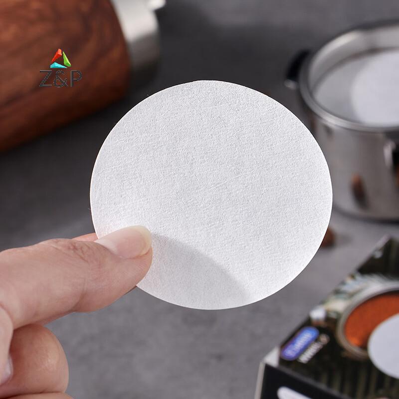 Z & P 51/53/58 มม.Portafilter ตะกร้ากระดาษกรองสําหรับเครื่องชงกาแฟเอสเปรสโซ 100 แผ่นรอบกระดาษกรองกาแฟสําหรับ Moka Pots อุปกรณ์กาแฟ COD
