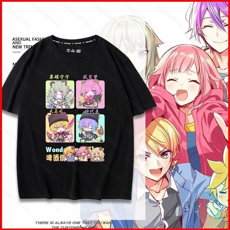 เสื้อยืด Project Sekai สีสัน Stage Tee TENMA TSUKASA Otori Emu อะนิเมะเสื้อผ้า